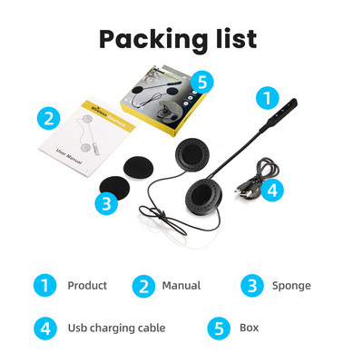 BT19 Moto Bluetooth V5.0 sisak fejhallgató motorkerékpár vezeték nélküli sztereó fülhallgató hangszóró támogatás kihangosító hívás mikrofon hangvezérlés