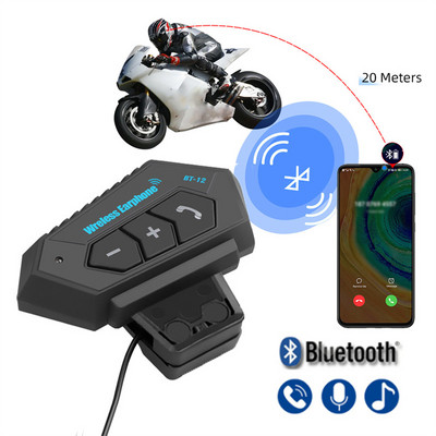 Bluetooth 5.0 sisak fejhallgató vízálló vezeték nélküli kihangosító fülhallgató beépített 500 ma akkumulátorral, hosszú készenléti állapot motorosok számára