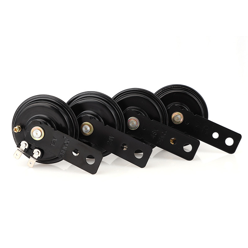 Motorkerékpár elektromos kürt 12/24/36/48/60V 1.5A 105db vízálló kerek kürt, alkalmas robogó könnyű terepjáró ATV-hez