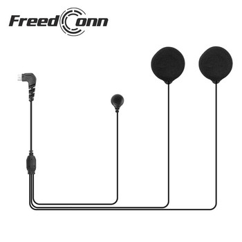 Σκληρό/μαλακό καλωδιακό ακουστικό & μικρόφωνο 5 ακίδων FreedConn για ενδοεπικοινωνία κράνους πλήρους/ανοικτού προσώπου R1 & R1-PLUS