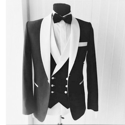 3 részes férfi öltöny esküvői vőlegénynek, szmoking, egyedi szett dzsekinadrág duplasoros mellényekkel, férfi divatruhák 2021