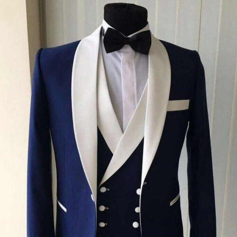3 részes férfi öltöny esküvői vőlegénynek, szmoking, egyedi szett dzsekinadrág duplasoros mellényekkel, férfi divatruhák 2021