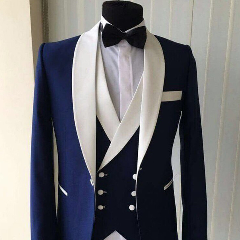 3 részes férfi öltöny esküvői vőlegénynek, szmoking, egyedi szett dzsekinadrág duplasoros mellényekkel, férfi divatruhák 2021