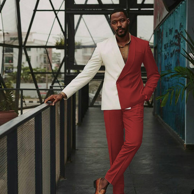 Designer férfi öltönyök 2 részes duplasoros blézer készletek szmokingok férfiaknak üzleti báli parti öltöny trajes de hombre kabát+nadrág