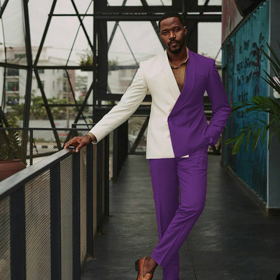 Designer férfi öltönyök 2 részes duplasoros blézer készletek szmokingok férfiaknak üzleti báli parti öltöny trajes de hombre kabát+nadrág