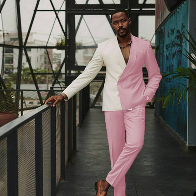 Designer férfi öltönyök 2 részes duplasoros blézer készletek szmokingok férfiaknak üzleti báli parti öltöny trajes de hombre kabát+nadrág