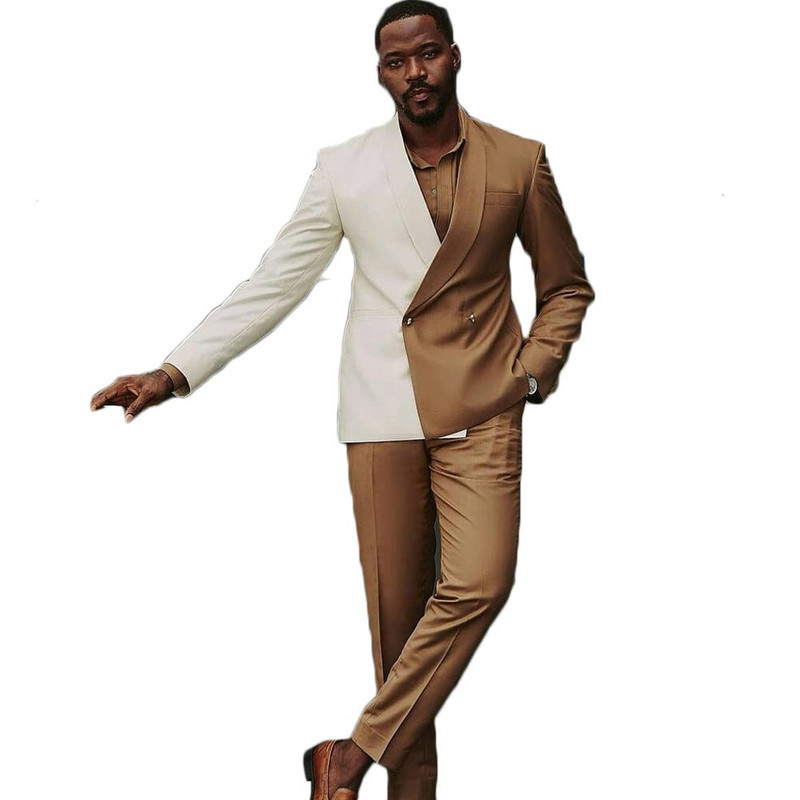 Designer férfi öltönyök 2 részes duplasoros blézer készletek szmokingok férfiaknak üzleti báli parti öltöny trajes de hombre kabát+nadrág