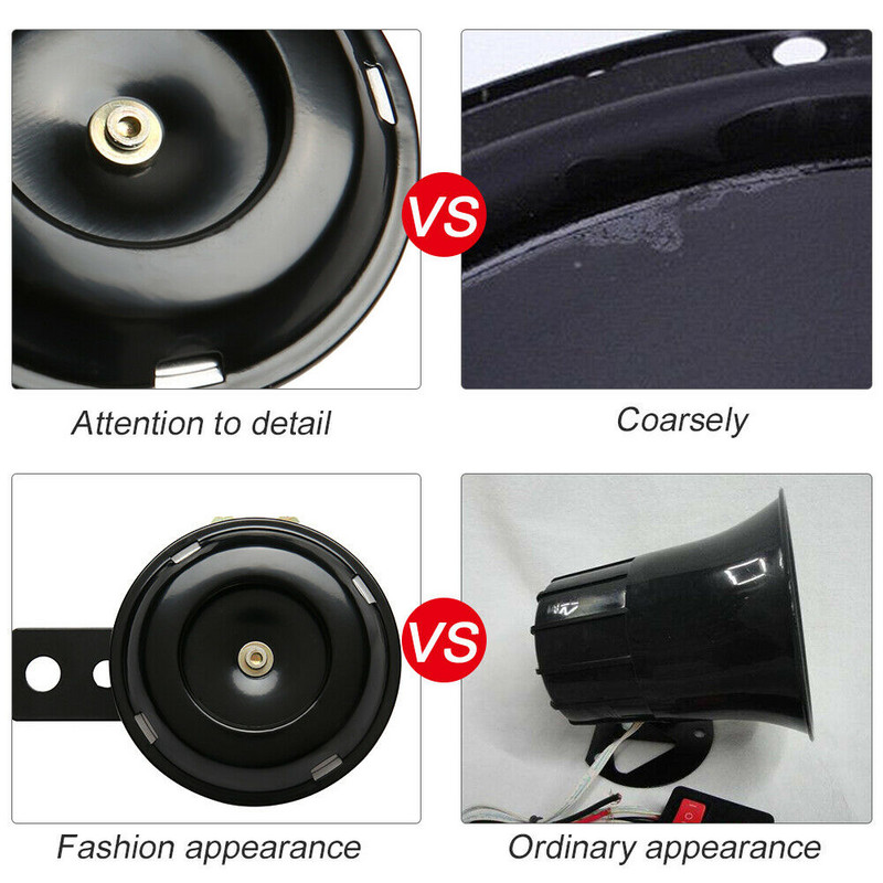 DC12V 1.5A 110dB hangos légkürt trombita elektromos motorkerékpárhoz/robogóhoz univerzális elektromos légkürt hangos hangú hang vízálló