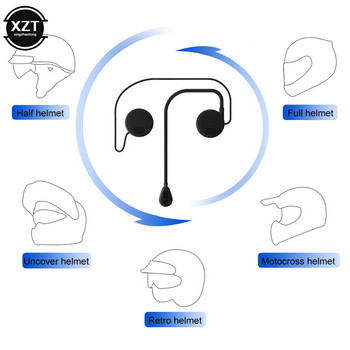 Мото каска Слушалки Bluetooth-compatibl 5.0 Ултратънки мотоциклетни слушалки Безжичен високоговорител Слушалки Хендсфри Обаждане Възпроизвеждане на музика