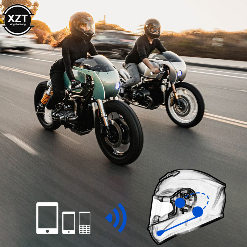 Moto Helmet Headset Bluetooth-kompatibilis 5.0 Ultravékony motorkerékpáros fülhallgató vezeték nélküli hangszóró fejhallgató kihangosító hívás zenelejátszás
