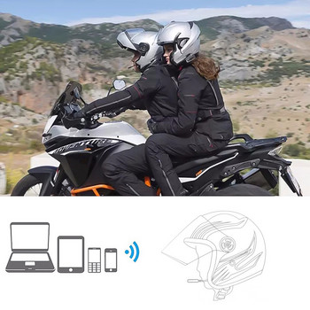 Мотоциклетна каска Bluetooth слушалка 4.1 Слушалки Handsfree Стерео музикален високоговорител Каска Слушалки Преносими моторни аксесоари