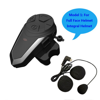 BT-S3 motoros sisak Intercom Moto sisak Bluetooth fejhallgató vízálló Intercomunicador BT Interphone FM