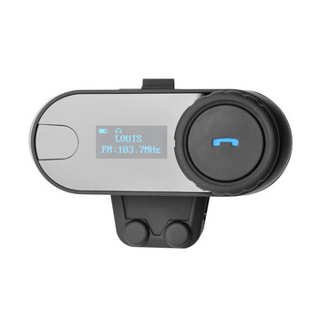 Нова версия TCOM-SC Bluetooth мотоциклетни интерфонни слушалки Каска Интерком LCD екран с FM радио + мека слушалка