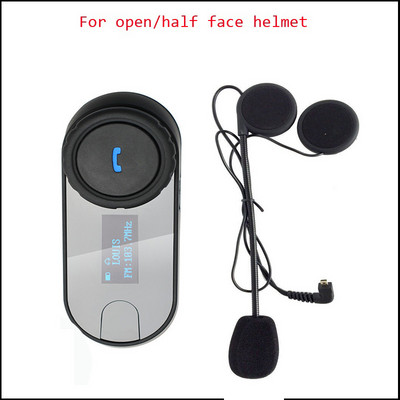 Új verzió TCOM-SC Bluetooth motorkerékpár interfon fejhallgató sisak Intercom LCD képernyő FM rádióval + puha fülhallgató