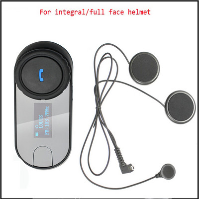 Új verzió TCOM-SC Bluetooth motorkerékpár interfon fejhallgató sisak Intercom LCD képernyő FM rádióval + puha fülhallgató