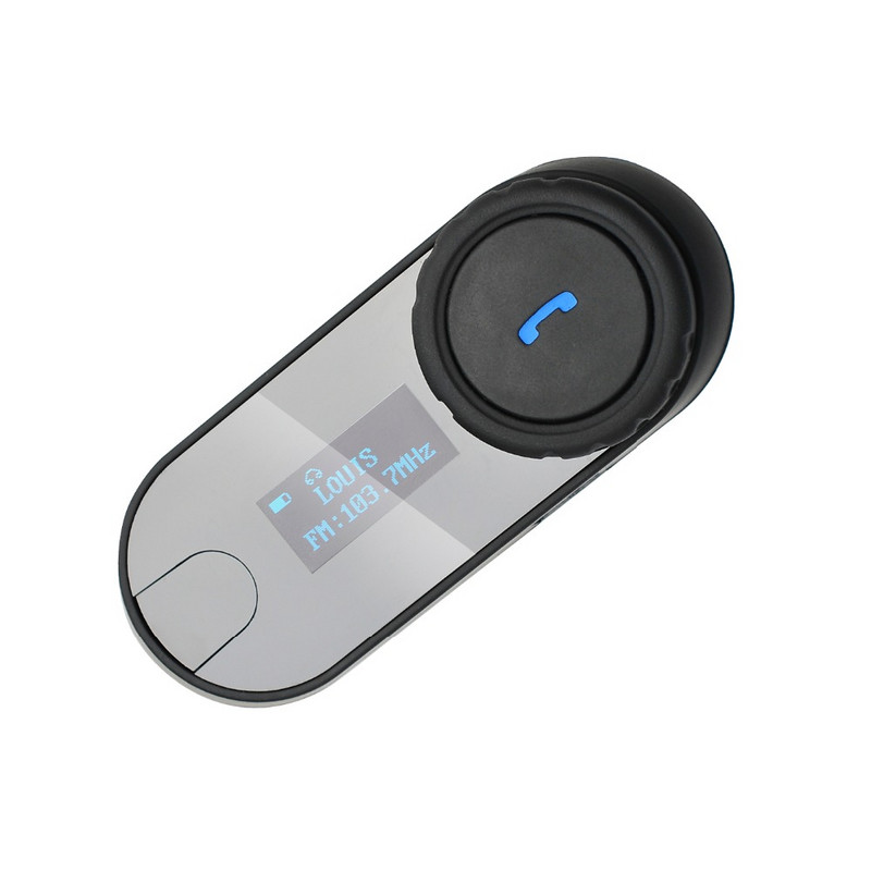 Új verzió TCOM-SC Bluetooth motorkerékpár interfon fejhallgató sisak Intercom LCD képernyő FM rádióval + puha fülhallgató