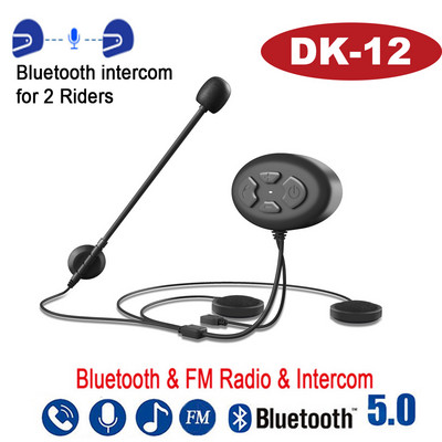 1000 méteres Bluetooth 5.0 kaputelefon motoros sisak fejhallgató 2 lovasnak vezeték nélküli walkie talkie motor sztereó interfon MP3 kihangosító