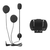 Motorkerékpár sisak Intercom sztereó fejhallgatók Bluetooth-kompatibilis vezeték nélküli kommunikáció motoros zenei mikrofon klipszel V4 V6-hoz