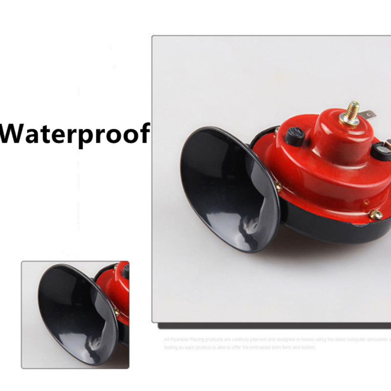2db Motorkerékpár csigakürt tomboló hang 12V elektromos szuperlégkürt riasztó készlet vízálló autós csónak motoros tartozékok univerzális ÚJ