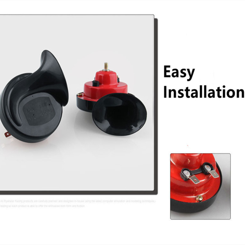 2db Motorkerékpár csigakürt tomboló hang 12V elektromos szuperlégkürt riasztó készlet vízálló autós csónak motoros tartozékok univerzális ÚJ