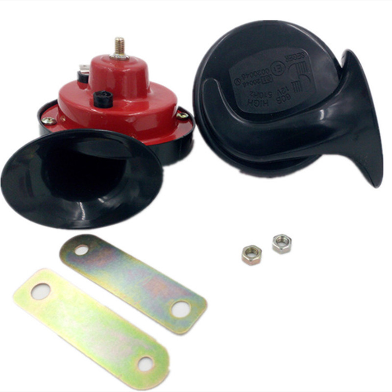 2db Motorkerékpár csigakürt tomboló hang 12V elektromos szuperlégkürt riasztó készlet vízálló autós csónak motoros tartozékok univerzális ÚJ