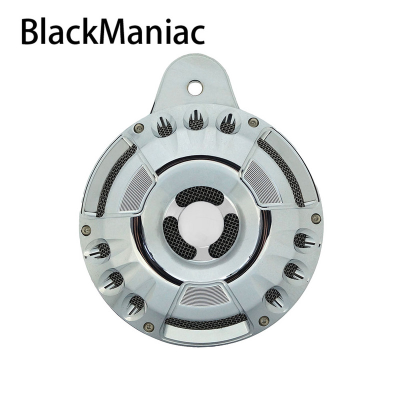 Motorkerékpár fekete és króm kürt készlet burkolat Harley Touring 1991-2021 Sportster 1200 883 XL nagy iker hangszórókészlethez, alumínium tuskó