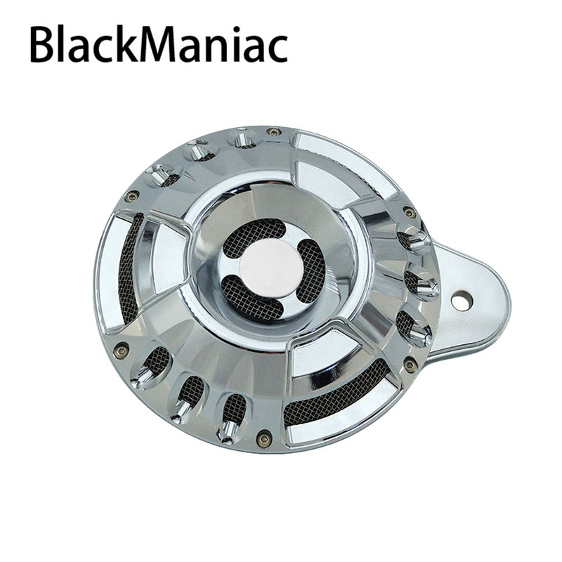 Motorkerékpár fekete és króm kürt készlet burkolat Harley Touring 1991-2021 Sportster 1200 883 XL nagy iker hangszórókészlethez, alumínium tuskó