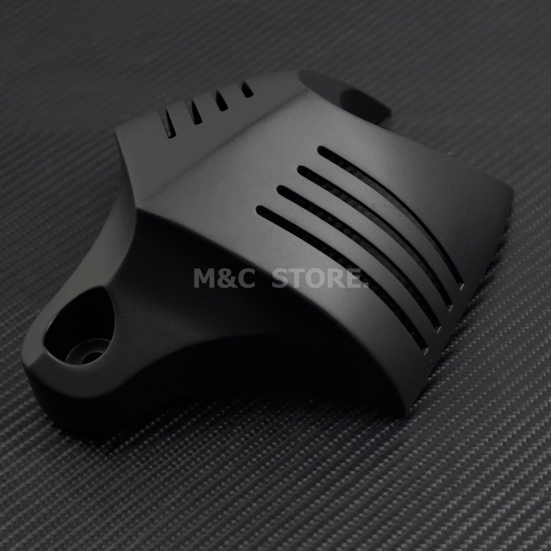 Motorkerékpár V-pajzsos kürtvédő fekete/króm alumínium Harley Dyna Street Bob FXDB Fat Bob Big Twin Electra 1992-2012