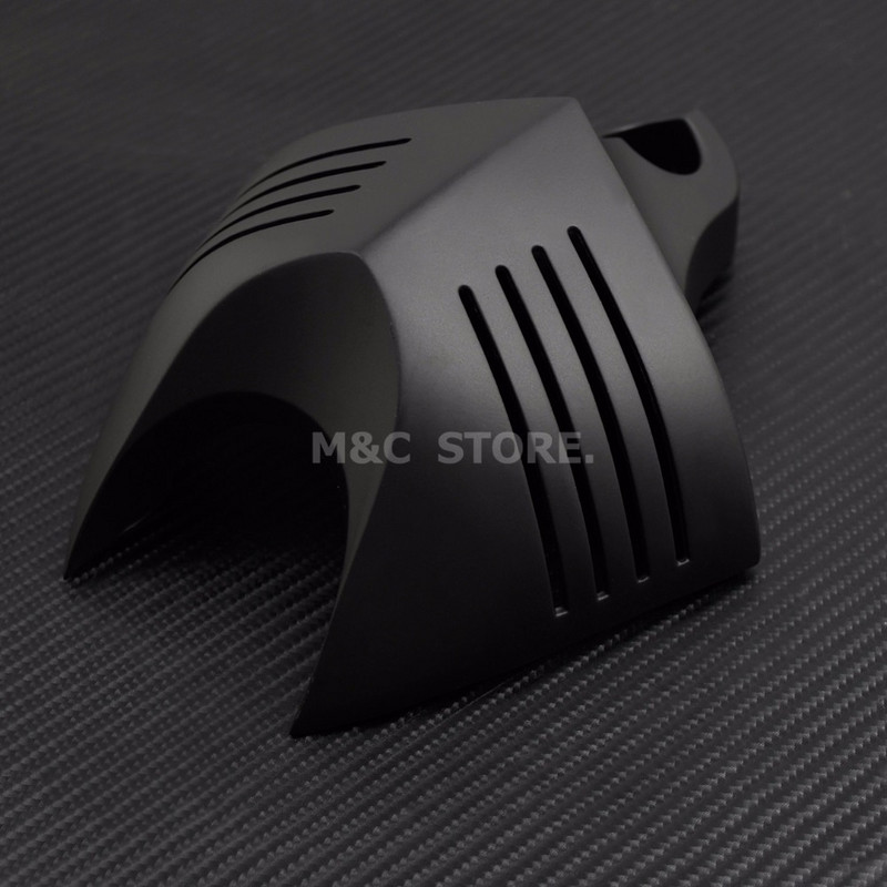 Motorkerékpár V-pajzsos kürtvédő fekete/króm alumínium Harley Dyna Street Bob FXDB Fat Bob Big Twin Electra 1992-2012