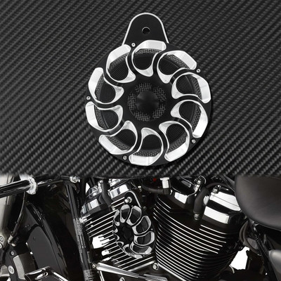 Motorkürt fedél Kürt hangszóró alumínium fekete és króm Harley Touring FLHT Electra Glide 91-17 Sportster XL