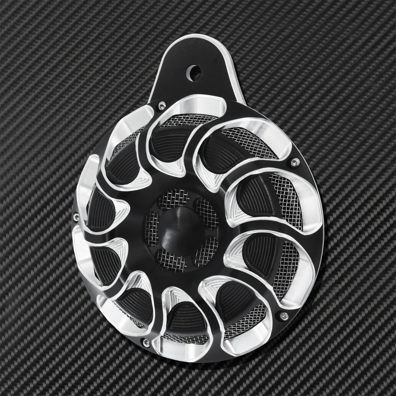 Motorkürt fedél Kürt hangszóró alumínium fekete és króm Harley Touring FLHT Electra Glide 91-17 Sportster XL