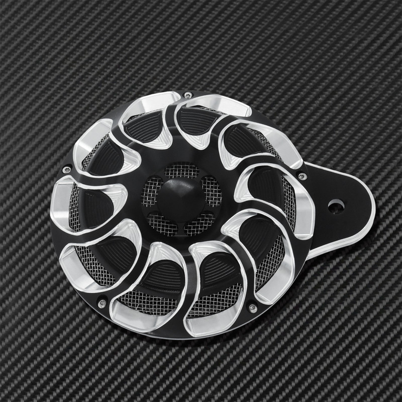 Motorkürt fedél Kürt hangszóró alumínium fekete és króm Harley Touring FLHT Electra Glide 91-17 Sportster XL