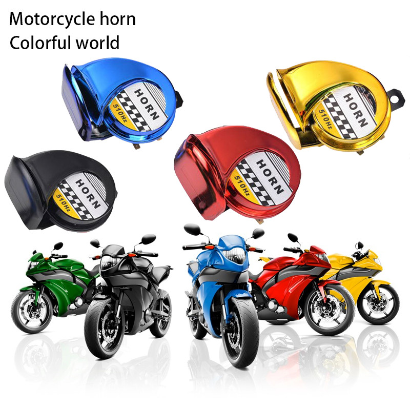 Univerzális 12V DC 130db motorkerékpár csiga légkürt sziréna szuper hangos teherautó motoros hangszórók vízálló dropship