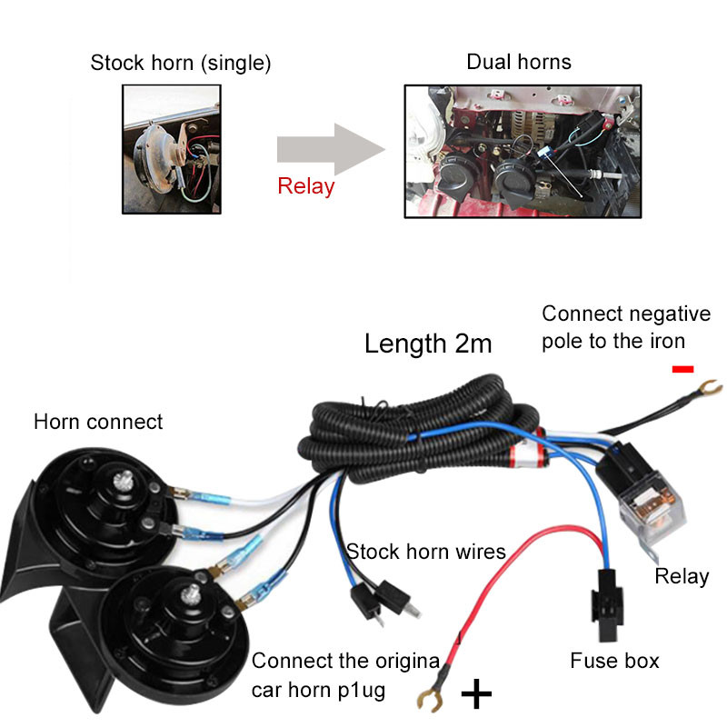 Új 1 páros 130DB motorkerékpár hangos, kéthangú elektromos csiga légkürt sziréna, 12 V-os magas elektromos basszus trombita autómotorokhoz