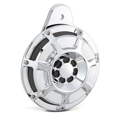 Motorkerékpár CNC kürtvédő fekete/króm Harley Touring FLHR FLHT 1991-2017 FLT nagy ikerkürt Sportster XL 883 1200 2007-2018