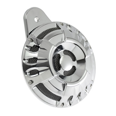 Motorkerékpár CNC kürtvédő fekete/króm Harley Touring FLHR FLHT 1991-2017 FLT nagy ikerkürt Sportster XL 883 1200 2007-2018