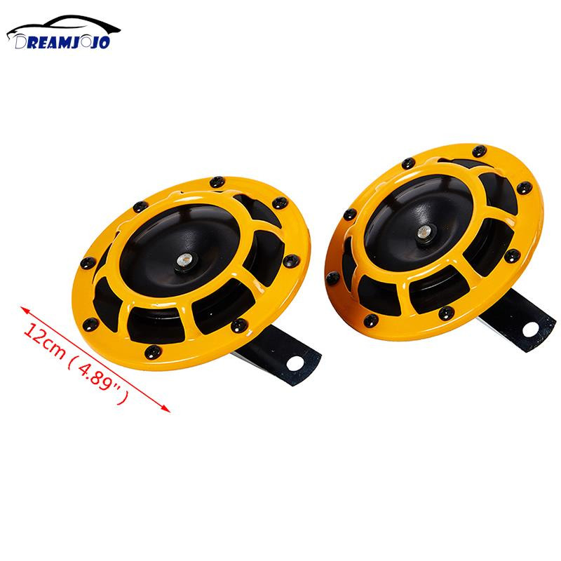 2 db Piros Fekete Hella Super Loud Compact Electric Blast Tone Air Horn Kit 12V 115DB Motorkerékpár autóhoz