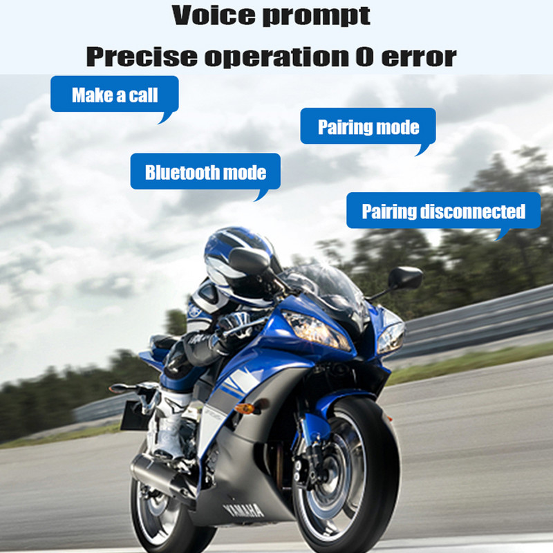 „Bluetooth 5.0“ motociklo šalmo ausinės belaidės triukšmą mažinančios ausinės IP67, atsparios vandeniui dviračiu, palaikomos laisvų rankų įrangos skambučių muzika