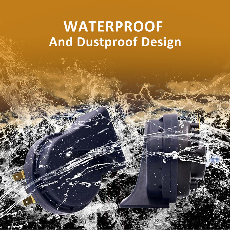 Motorkerékpár kürt sziréna hangos 12V 510Hz 115dB vízálló csiga levegő kürt hangszóró teherautó motorkerékpár elektromos tartozékokhoz