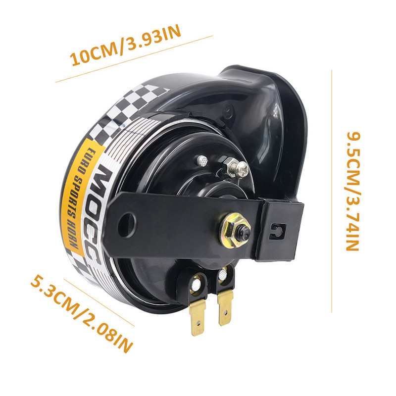 Motorkerékpár kürt sziréna hangos 12V 510Hz 115dB vízálló csiga levegő kürt hangszóró teherautó motorkerékpár elektromos tartozékokhoz