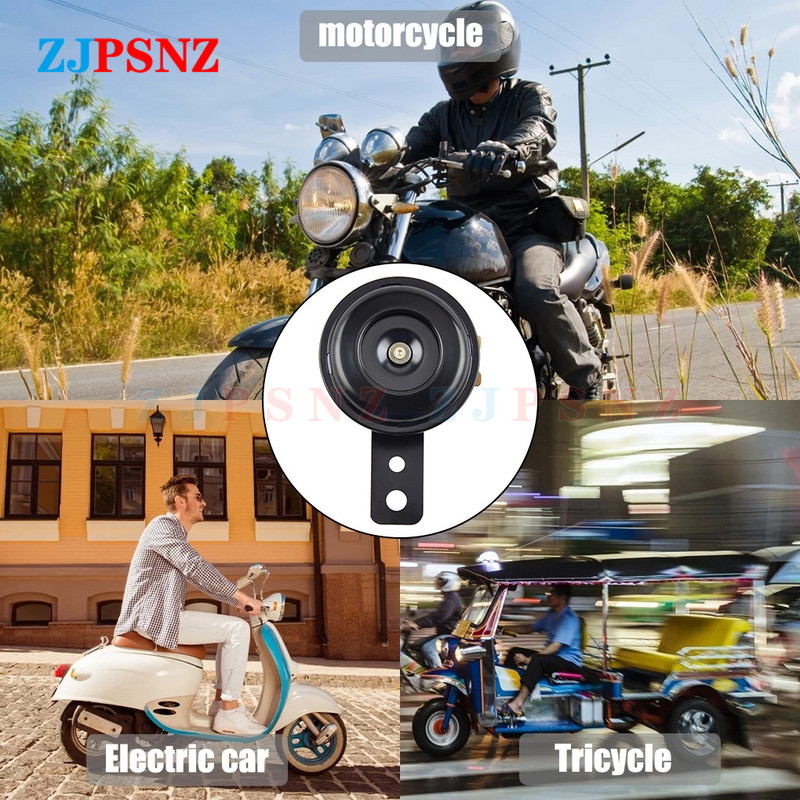 6v 12v 24v 36v 48v 60v 72v kürt készletek E-bike motorkerékpár elektromos robogó vízálló kerek szuper hangos kürt hangszóró robogó mopedek