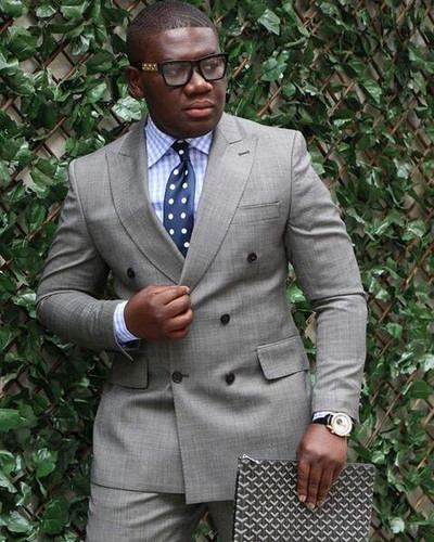 2023-as szürke férfi öltönyök, kétsoros vőlegényi szmokingok, 2 részes (dzseki+nadrág) vőfélyek, legjobb férfi esküvői öltönyök hivatalos üzleti öltöny