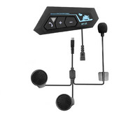 Motoros sisakok Bluetooth 5.0 Intercom kihangosító fejhallgató vezeték nélküli kommunikátor USB Moto sztereó interferencia gátló hangszórók