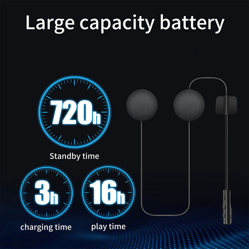 Motoros fejhallgató Bluetooth-kompatibilis 5 0 USB töltés kihangosító HiFi zajcsökkentő fejhallgató hordozható lovaglás