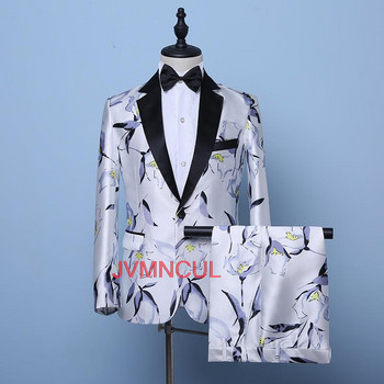 Най-новите дизайни на палто Панталони Зелен мъжки костюм Slim Fit Tuxedo Моден блейзър от 2 части Ежедневни персонализирани прости парти костюми Terno Masculino