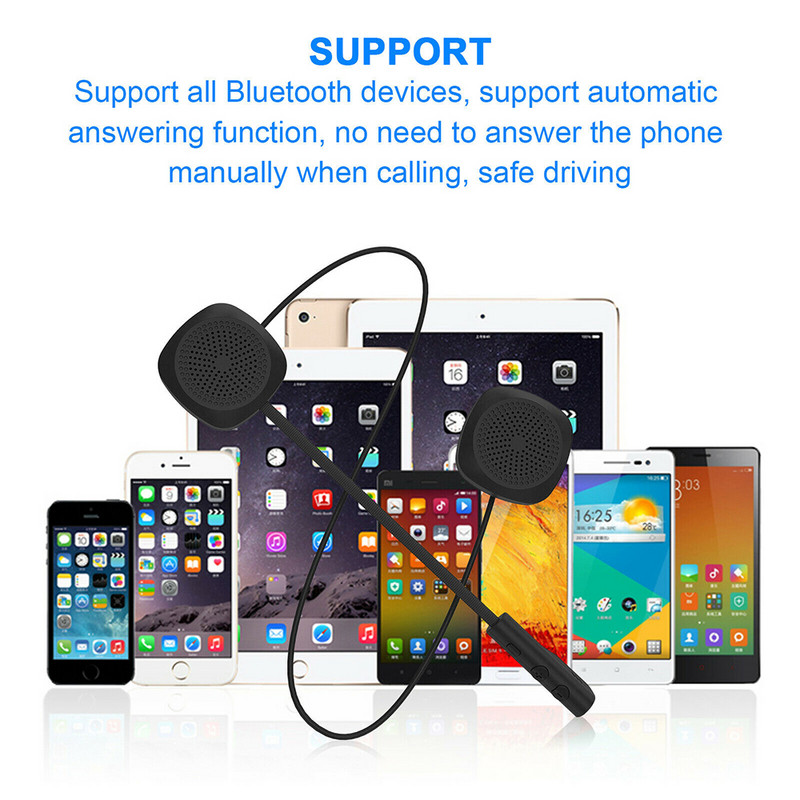 Újratölthető interferenciamentes motoros sisak Bluetooth 5.0 fejhallgató Moto vezeték nélküli kihangosító fejhallgató hangszóró mikrofon USB