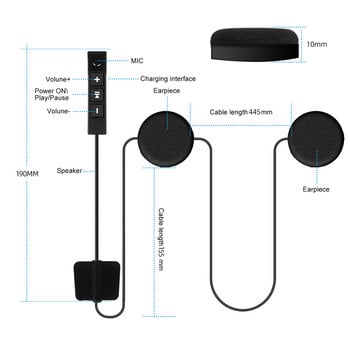 BT11 Plus Мотоциклетна каска Слушалки Bluetooth5.3 Безжична поддръжка на стерео слушалки за каране Автоматичен отговор Обаждане със свободни ръце Микрофон KO