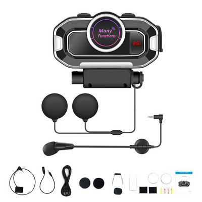 Motorkerékpár vezeték nélküli sisakok fejhallgató vízálló kültéri fejhallgató BT 5.0 motorsport fejhallgató hangszóró kihangosító zene hívásvezérlés