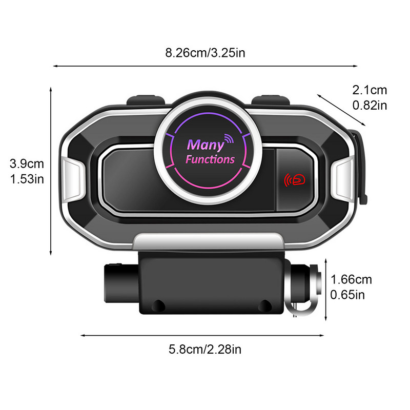 Motorkerékpár vezeték nélküli sisakok fejhallgató vízálló kültéri fejhallgató BT 5.0 motorsport fejhallgató hangszóró kihangosító zene hívásvezérlés
