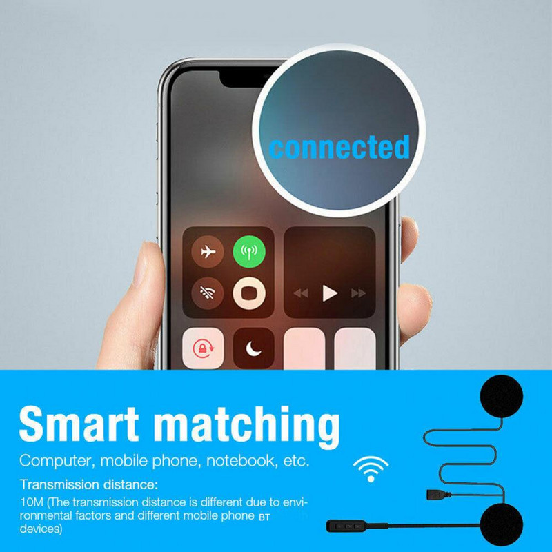 Motoros fejhallgató kihangosító sztereó mikrofonnal Bluetooth-kompatibilis 5.0 motoros sisak kaputelefon sztereó motoros kaputelefon